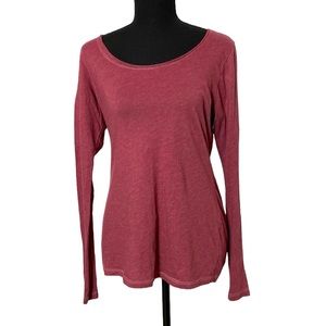 Cotton Innovation Pink Scoop Neck Long Sleeve T-Shirt